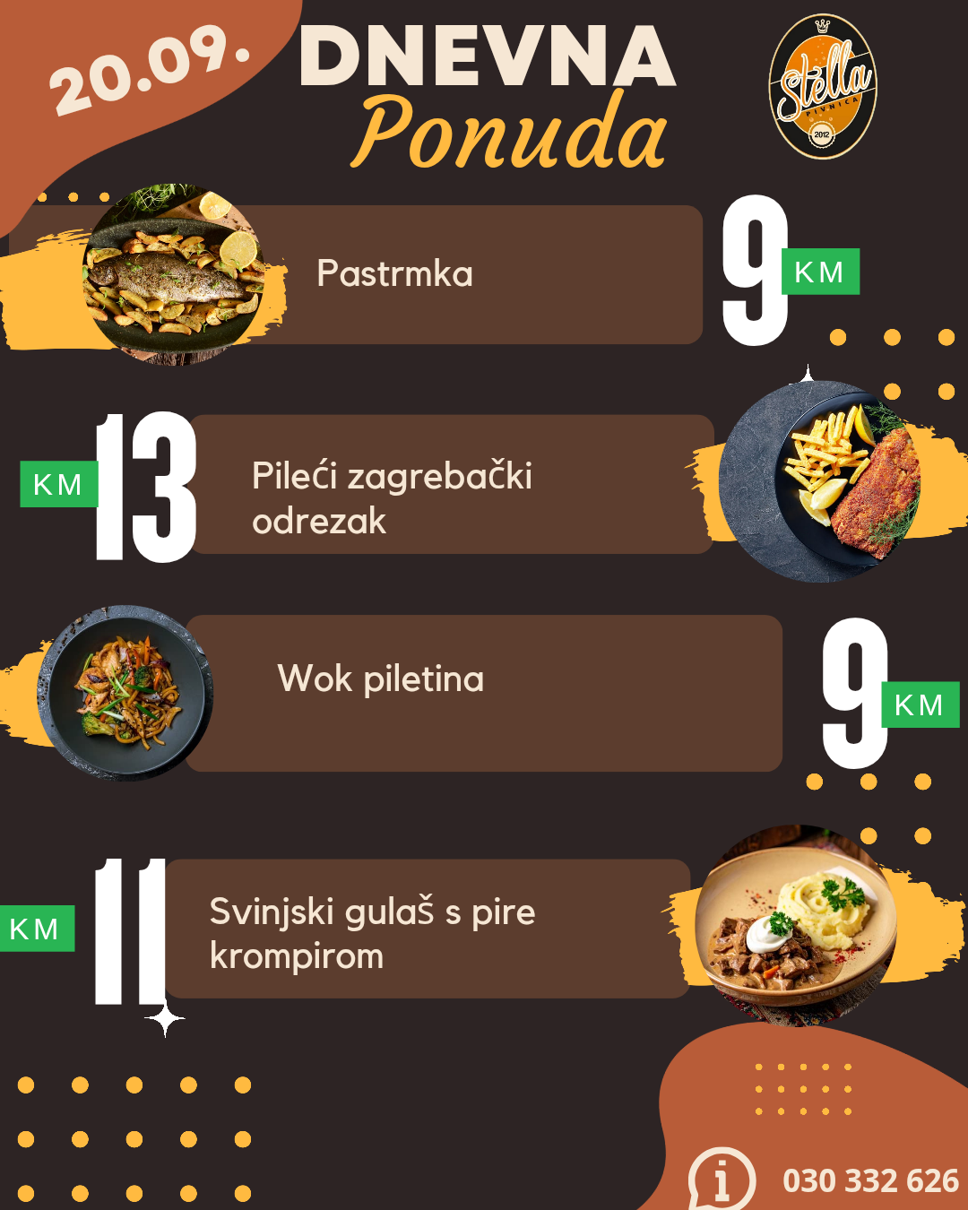 Pivnica Stella: Dnevna ponuda za 20.09.2025.