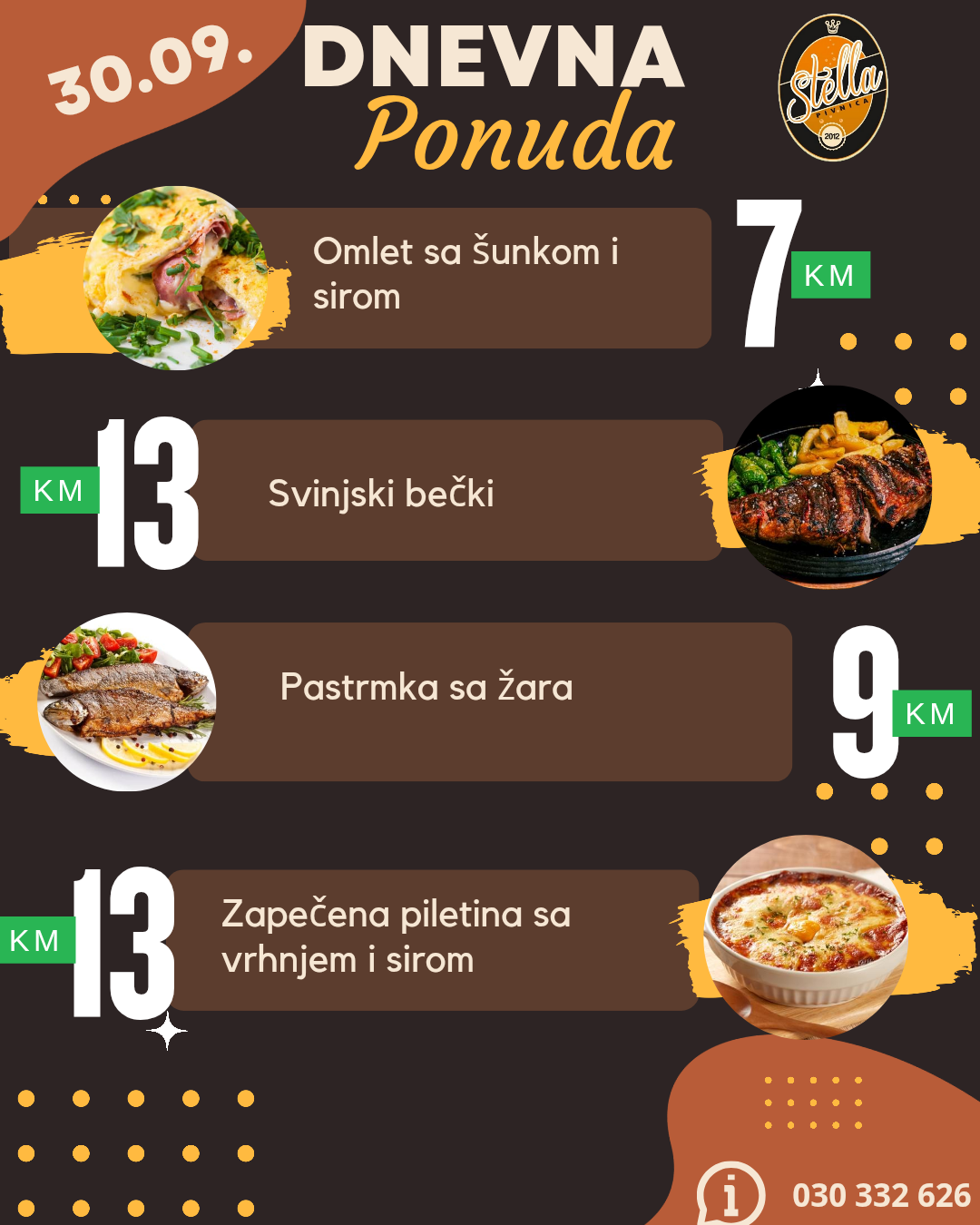 Pivnica Stella: Dnevna ponuda za 30.09.
