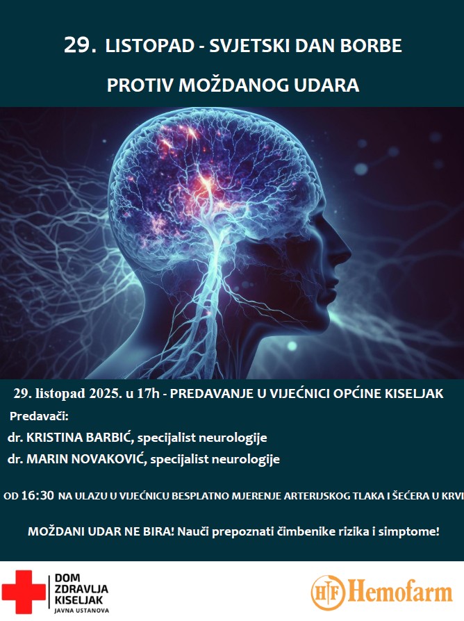 Svjetski dan borbe protiv moždanog udara (29. Listopad): Svaka minuta je važna! Svjetski dan borbe protiv moždanog udara (29. Listopad): Svaka minuta je važna!