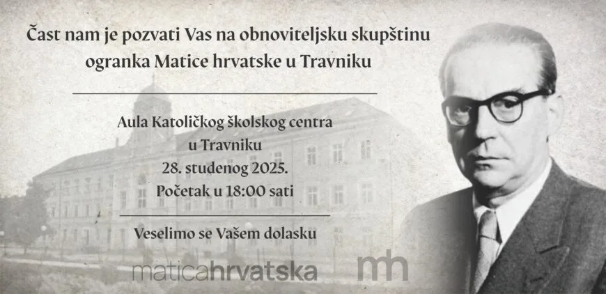 Travnik: Osnivačka skupština ogranka Matice hrvatske